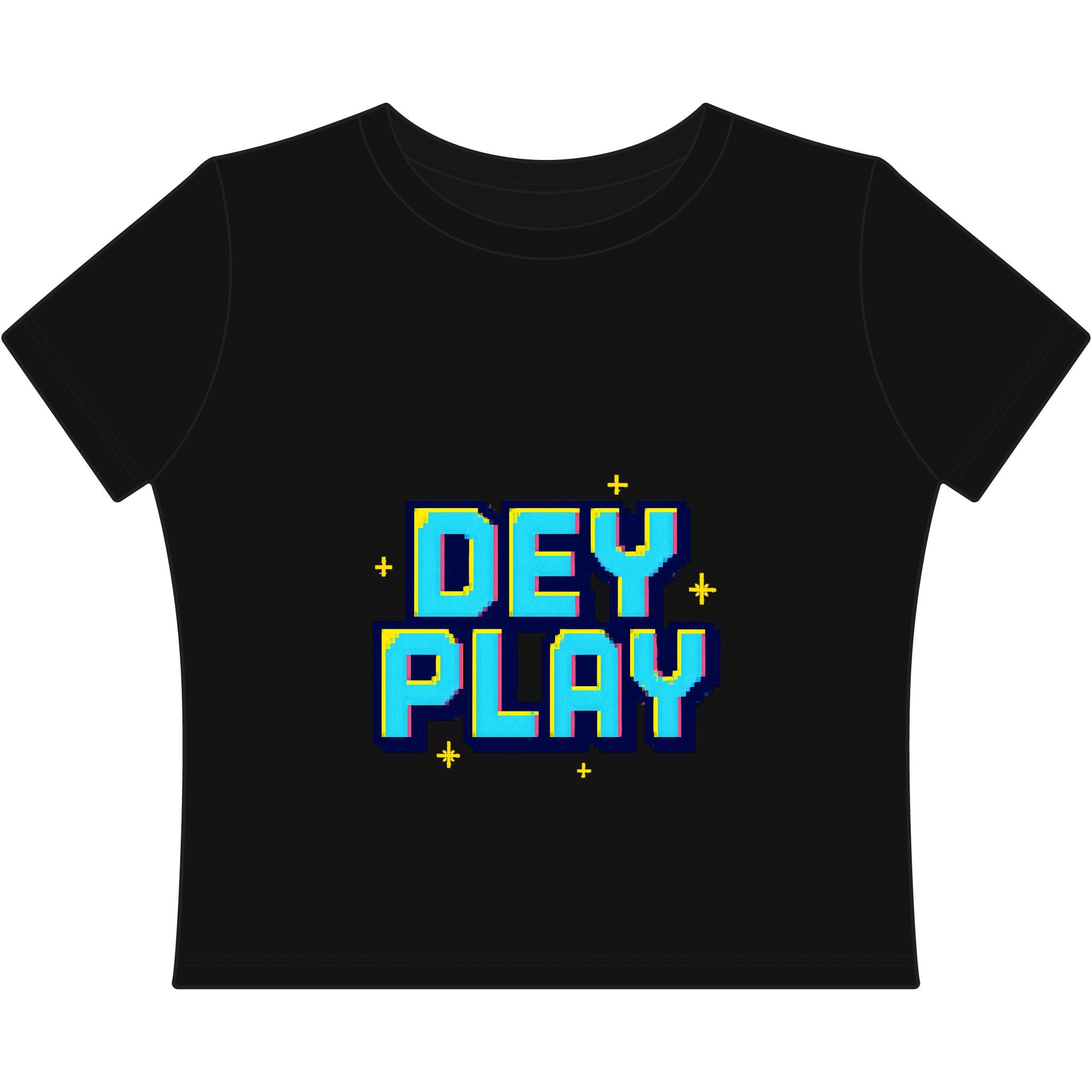 Dey Play Pixel Graphic Women's Baby Tee
